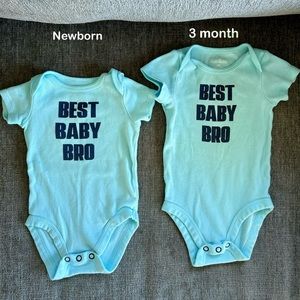 Best Baby Bro blue onesie